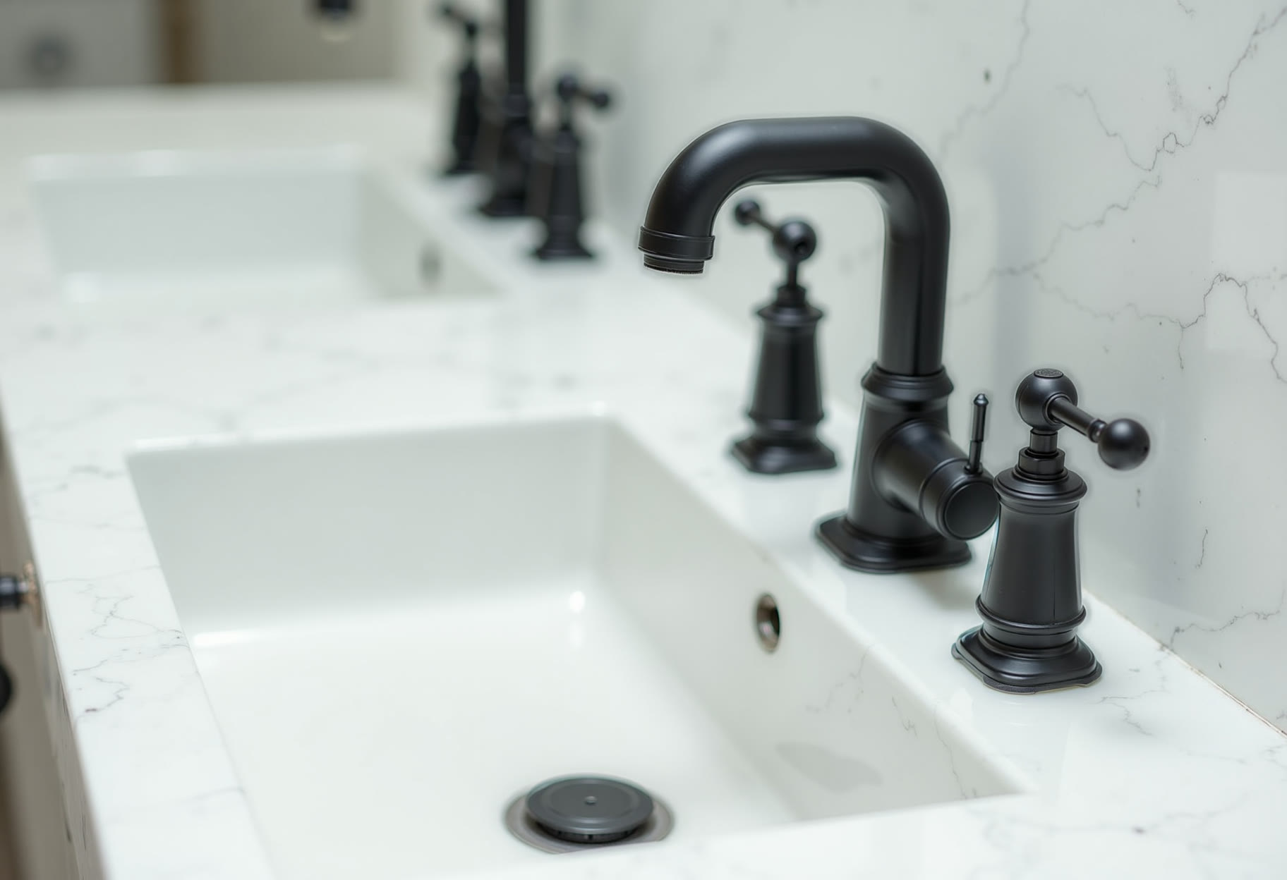 Fresh bathroom fixture install